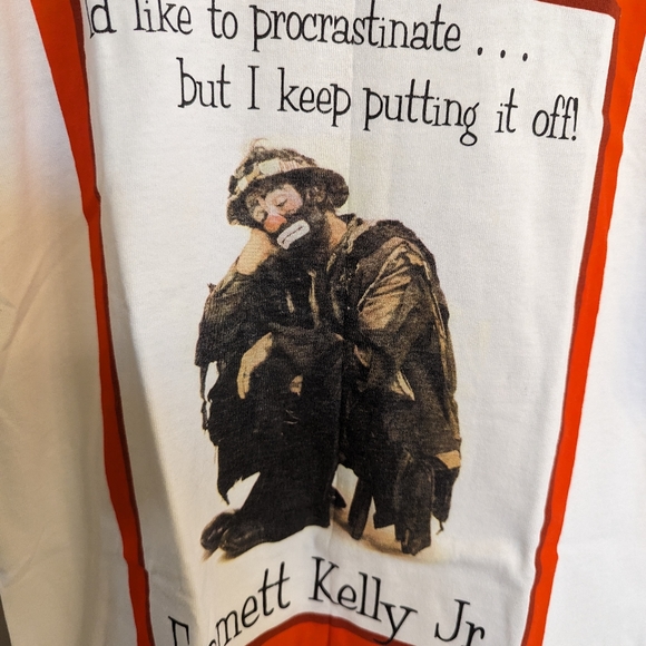 Emmett Kelly Jr. Collectible Clown T-Shirt NEVER USED Vintage - 1997 Medium🤡 - Picture 2 of 3